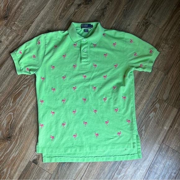 Vintage 90’s Polo Ralph Lauren With Flamingo Embroidered Birds Classic Men’s S - Picture 1 of 6